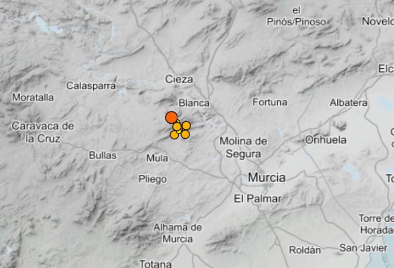 Three earthquakes in 1 hour in Murcia