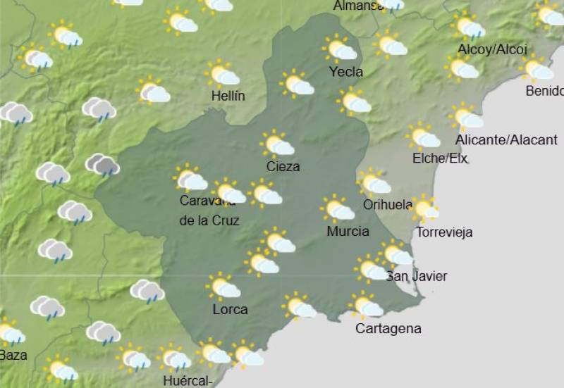 Murcia weather forecast October 28-November 3: Wet all week long