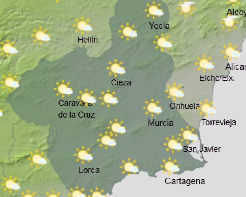 Crisp mornings and toasty afternoons: Murcia weather forecast November 10-13