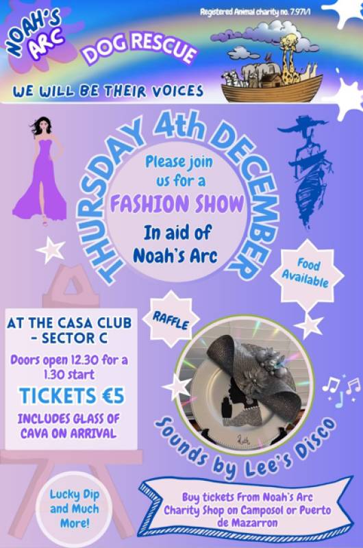 December 4 Charity fashion show brings glitz and glamour to Camposol in aid of Noah’s ARC