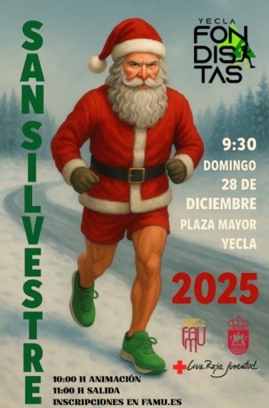 December 28 San Silvestre Green Christmas run in Yecla