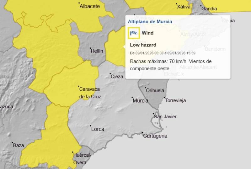 A bright but chilly weekend ahead for Murcia: Weather forecast January 8-11