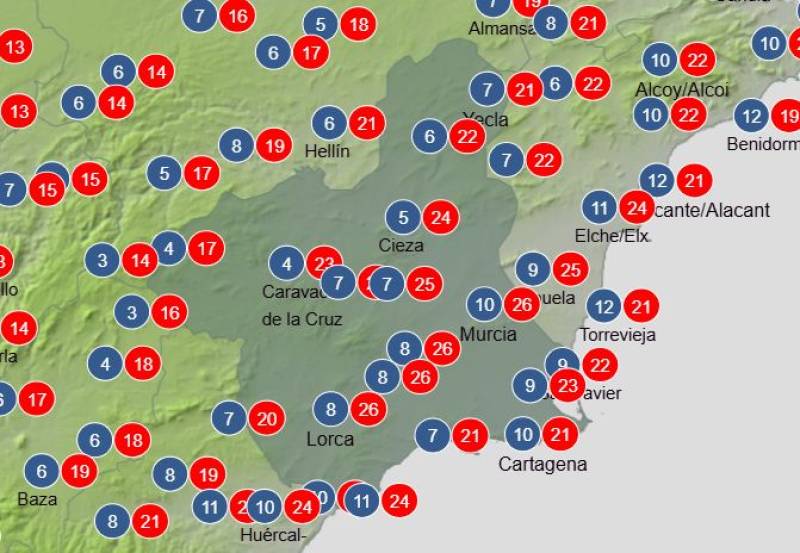 Finally, Murcia's weather takes a turn for the better: Weekly forecast February 16-19