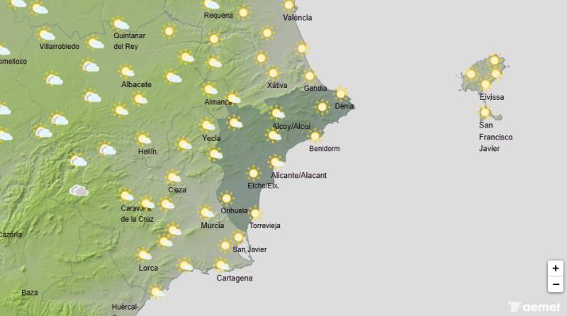Sunnier days are coming but the wind persists: Alicante weather forecast for February 16-19