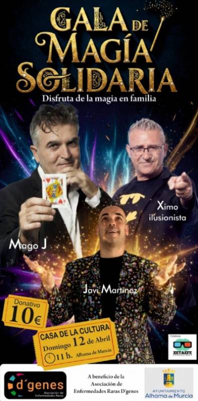 April 12 Charity magic show in Alhama de Murcia