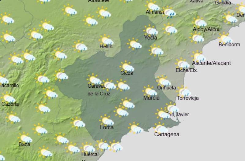The rain just won't go away: Murcia weekly weather forecast May 4-7