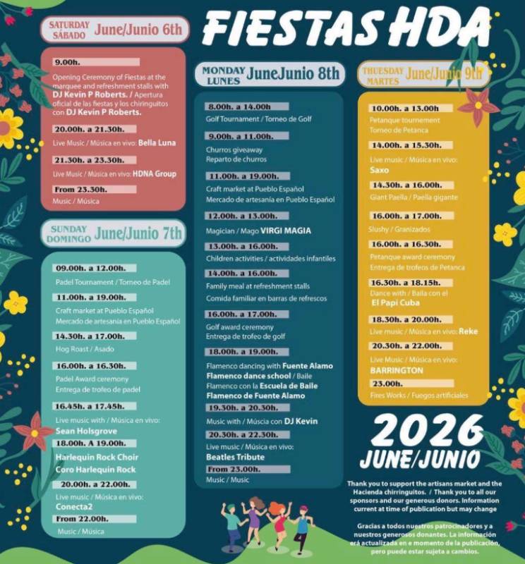 June 6-9 Hacienda del Álamo fiestas 2026