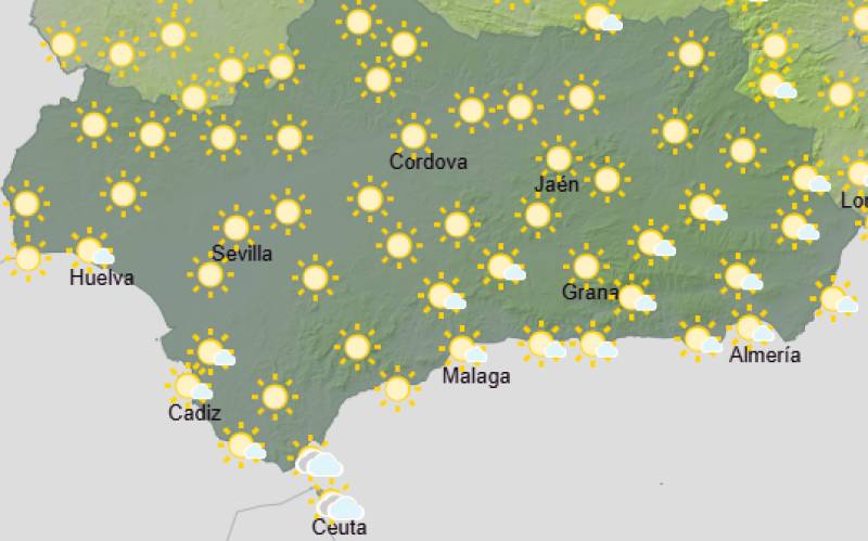 Andalucía weekly weather forecast June 8-11: Warm, mostly settled with a few showers inland