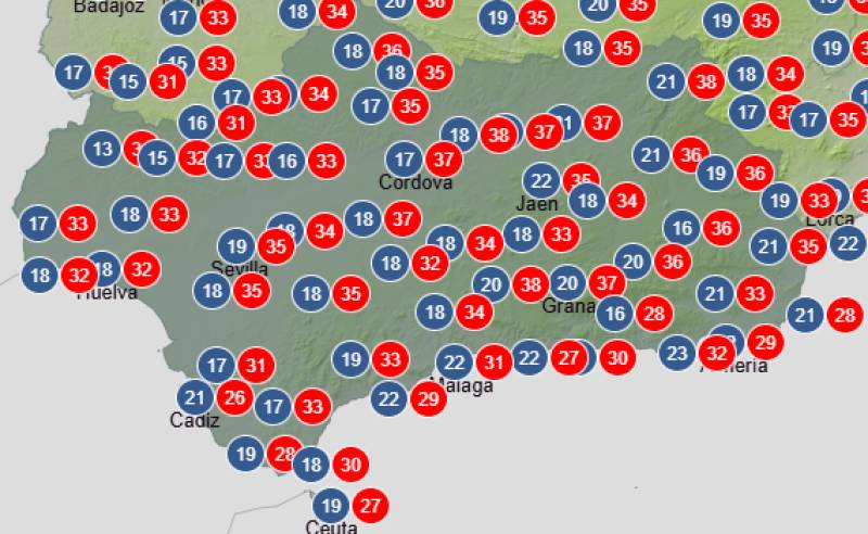 Andalucía weekend weather forecast June 25-28: Cooler spell before heat returns inland