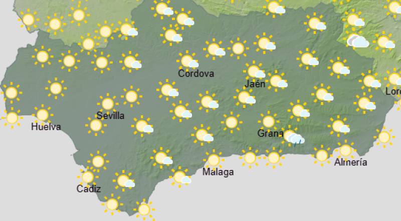 Andalucía weekend weather forecast August 20-23: Cooler and more settled as the westerly flow holds