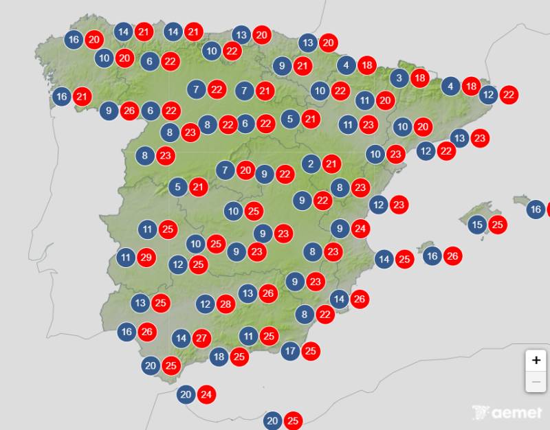 Temperatures plunge as polar air sweeps across the country: Spain weather forecast Oct 8-11