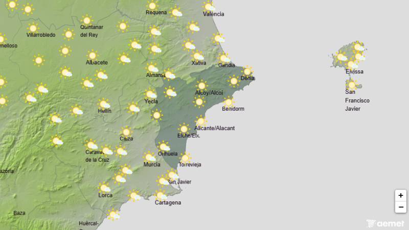 Alicante weather forecast October 19-22: Yellow alerts in place for heavy showers and thunderstorms